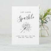 Let Love Sparkle Modern Minimalist Wedding  招待状 (スタンド正面)
