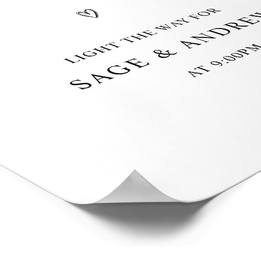 Let Love Sparkle Sparkler Send Off Wedding ポスター (角)