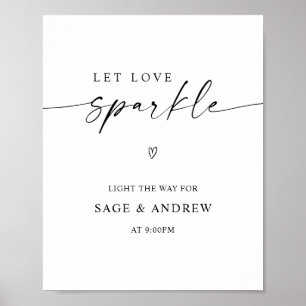 Let Love Sparkle Sparkler Send Off Wedding ポスター