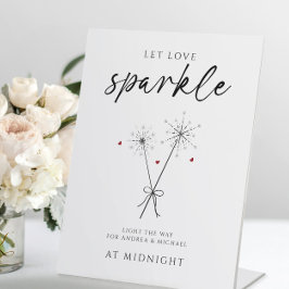Let Love Sparkle - Sparkler Sendoff カジュアル結婚's 台座サイン