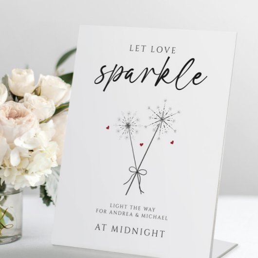 Let Love Sparkle - Sparkler Sendoff カジュアル結婚's 台座サイン