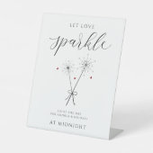 Let Love Sparkle - Sparkler Sendoff 結婚 Sign's 台座サイン (正面)