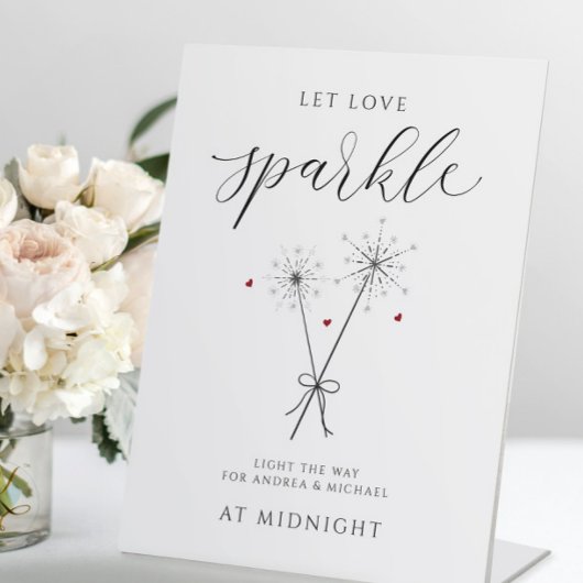 Let Love Sparkle - Sparkler Sendoff 結婚 Sign's 台座サイン