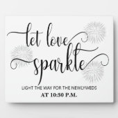 Let love sparkle wedding sign Tabletop Plaque フォトプラーク (正面)