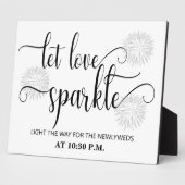 Let love sparkle wedding sign Tabletop Plaque フォトプラーク (側面)