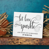 Let love sparkle wedding sign Tabletop Plaque フォトプラーク (側面)
