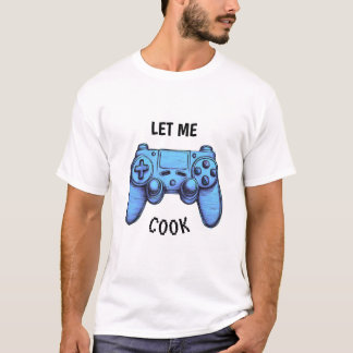 Let Me調理師 | ビデおもしろいオゲームコントローラ青 Tシャツ