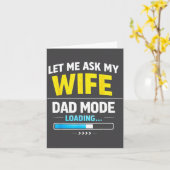 Let Me Ask My Wife Funny Retro Dad Father Husband カード (黄色い花)