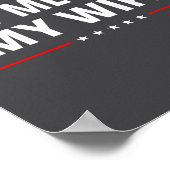 Let Me Ask My Wife - She Said No Funny Saying Vint ポスター (角)