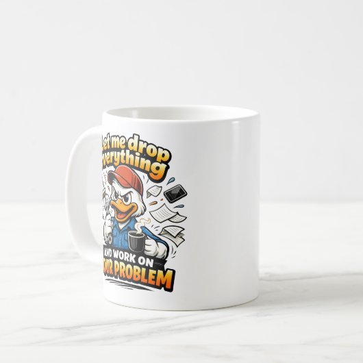 Let Me Drop Everything duck コーヒーマグカップ (正面左)