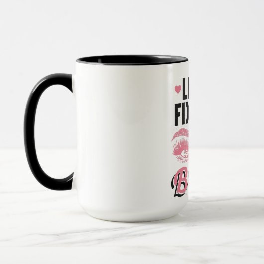 Let Me Fix Your Brows Eyebrow Brow Artis マグカップ (左)