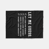 Let Me Guess My Labs Are Normal Lose Weight Check フリースブランケット (正面(横))