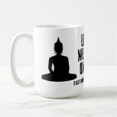 Let Me Meditate On That After My Coffee Buddhist コーヒーマグカップ (左)