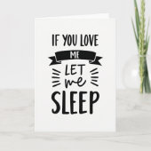 Let Me Sleep Funny Love Card カード (正面)