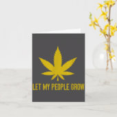 Let My People Grow Weed Plant Manager  カード (黄色い花)