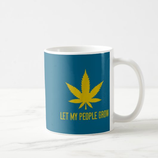 Let My People Grow Weed Plant Manager  コーヒーマグカップ (右)