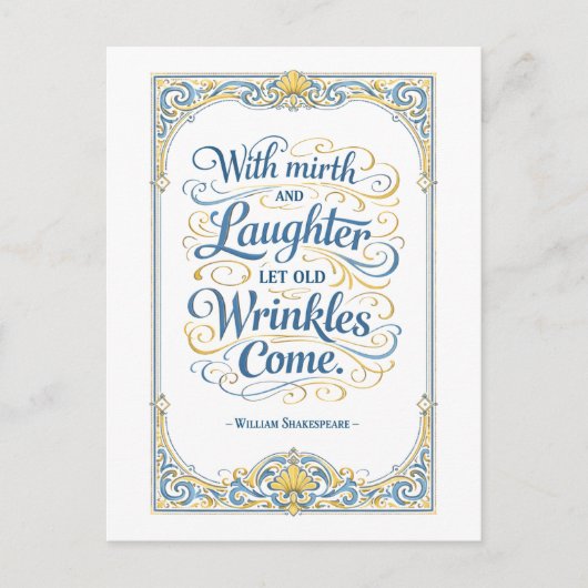 "Let Old Wrinkles Come" Shakespeare ポストカード (正面)