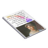 “Let other pens dwell on" Jane Austen quote ノートブック (右側)