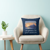 Let Peace Be Your Posture Sunset Mountain Home Dec クッション (椅子)