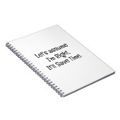 Let’s Assume I’m Right ノートブック (右側)