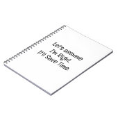 Let’s Assume I’m Right ノートブック (左側)