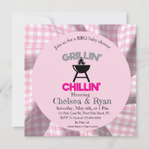 Let’s BBQ Baby Shower Invitation • Gingham Baby-Q 