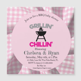 Let’s BBQ Baby Shower Invitation • Gingham Baby-Q
