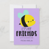 Let’s Bee Friends Kids Valentine Card ノートカード (正面)