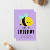 Let’s Bee Friends Kids Valentine Card ノートカード (正面/裏面インサイチュ)