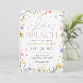 Let’s Brunch Invitation Template, Wildflower Birth 招待状 (スタンド正面)