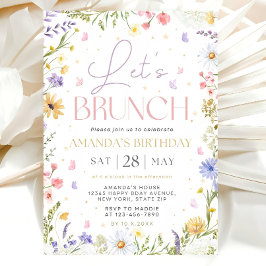 Let’s Brunch Invitation Template, Wildflower Birth 招待状