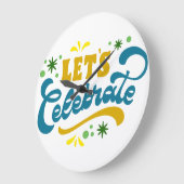 Let’s Celebrate | Festive Party Design ラージ壁時計 (傾斜)