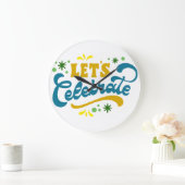 Let’s Celebrate | Festive Party Design ラージ壁時計 (ホーム)