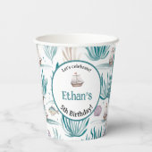Let’s Celebrate Nautical Birthday Name & Age 紙コップ (裏面)