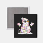 Let’s Chill Snowman Christmas Coffee Cute Holiday  マグネット (正面/裏面)