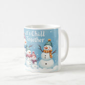 Let’s Chill Together Snowman Family Mug コーヒーマグカップ (正面右)