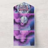 Let’s Dance Birthday Party Bash オールインワン招待状 (内側)