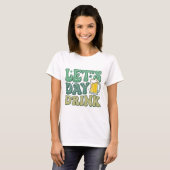 Let’s Day Drink Distressed | Funny Irish Drinking Tシャツ (正面フル)