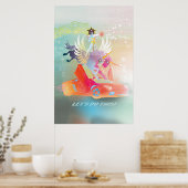 Let’s Do This! Surreal Pegasus Power Art Print ポスター (キッチン)