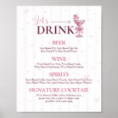 Let’s Drink Bar Menu Sign | A Tiny Bit Engaged  ポスター (正面)