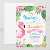 Let’s Flamingle Birthday 招待状 (正面/裏面)