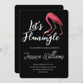 Let’s Flamingle! Tropical Bridal Shower Bash 招待状 (正面/裏面)