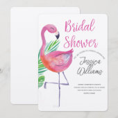 Let’s Flamingle! Tropical Bridal Shower Bash 招待状 (正面/裏面)
