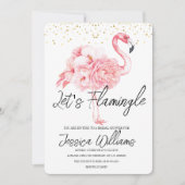 Let’s Flamingle! Tropical Bridal Shower Bash 招待状 (正面)
