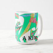 “Let’s Fly A Kite” Mug コーヒーマグカップ (正面右)