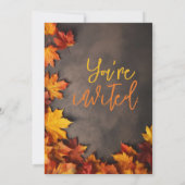 Let’s Gather for Thanksgiving Dinner | Fall Leaves 招待状 (裏面)