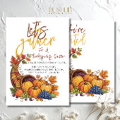 Let’s Gather Thanksgiving Dinner Fall Harvest 招待状