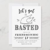 Let’s Get Basted Funny Friendsgiving  招待状 (正面)