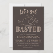 Let’s Get Basted Funny Friendsgiving Invitation 招待状 (正面)