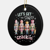 Let’s Get Crackin’ Christmas Party Nutcracker Xmas セラミックオーナメント (左)